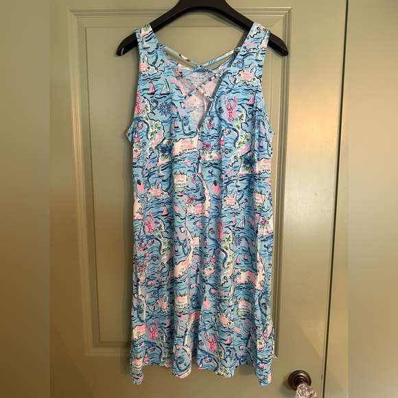 Lilly Pulitzer Kristen swing dress size large. Cape cod print - Picture 4 of 6